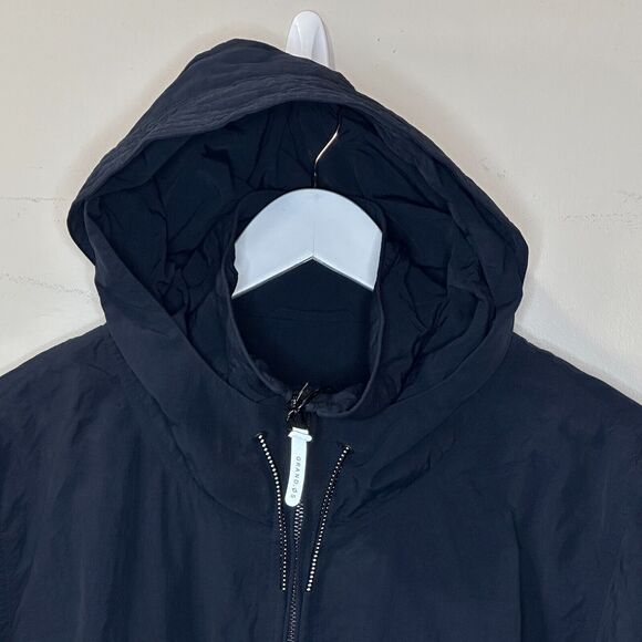 Cole Haan Nylon Rubberized Pocket Windbreaker Jacket Navy Women's Size Small NWT - Picture 8 of 13